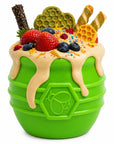 Honey Pot Dog eCup Treat Dispenser | Durable PUP-X Rubber Enrichment Toy | USA Made - Limited Edition Apple Green