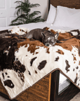 PupProtector™ Waterproof Throw Blanket - Brown Faux Cowhide