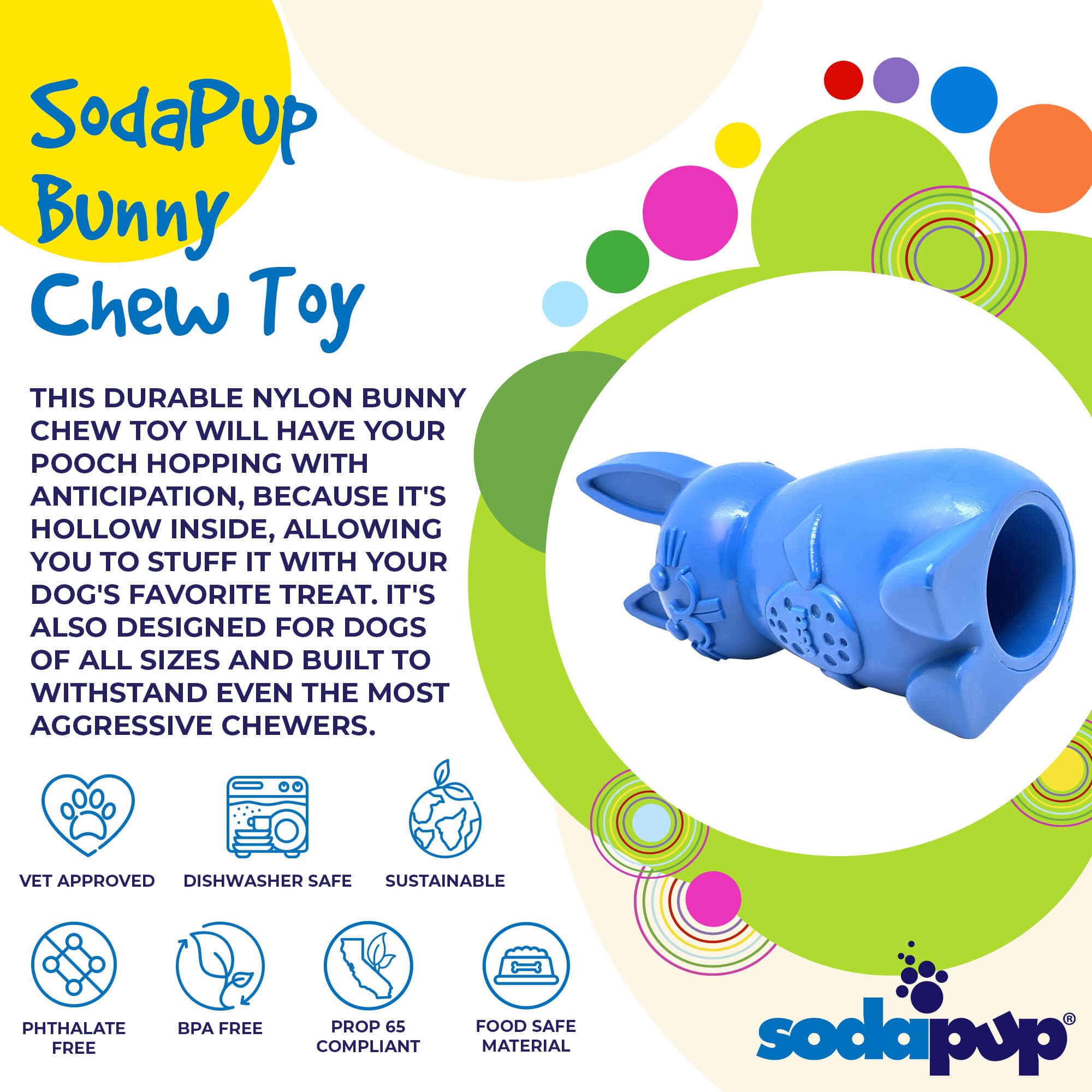 Bunny Durable Nylon Chew and Enrichment Toy – SwiftPaws