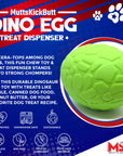 Dinosaur Egg Durable Rubber Chew Toy & Treat Dispenser