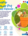 Large Flower Pot Durable PUP-X Rubber eCup Treat Dispenser & Enrichment Toy