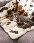 PupProtector™ Waterproof Throw Blanket - Brown Faux Cowhide