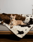 PupProtector™ Waterproof Throw Blanket - Brown Faux Cowhide