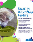 Pine Tree Christmas eBowl Deep Slow Feeder Dog Bowl for Enrichment | USA Made