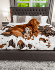 PupProtector™ Waterproof Throw Blanket - Brown Faux Cowhide