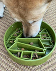Pine Tree Christmas eBowl Deep Slow Feeder Dog Bowl for Enrichment | USA Made