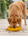 Sunflower Softie eTray Slow Feeder Dog Bowl | Soft Shallow Lick Mat | Yellow & Purple | USA Made