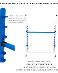 Adjustable Agility Jumps (Bar + Tire Jumps)