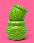Honey Pot Dog eCup Treat Dispenser | Durable PUP-X Rubber Enrichment Toy | USA Made - Limited Edition Apple Green