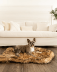 PupRug by Paw.com® Faux Fur Orthopedic Dog Bed - Curve Sable Tan