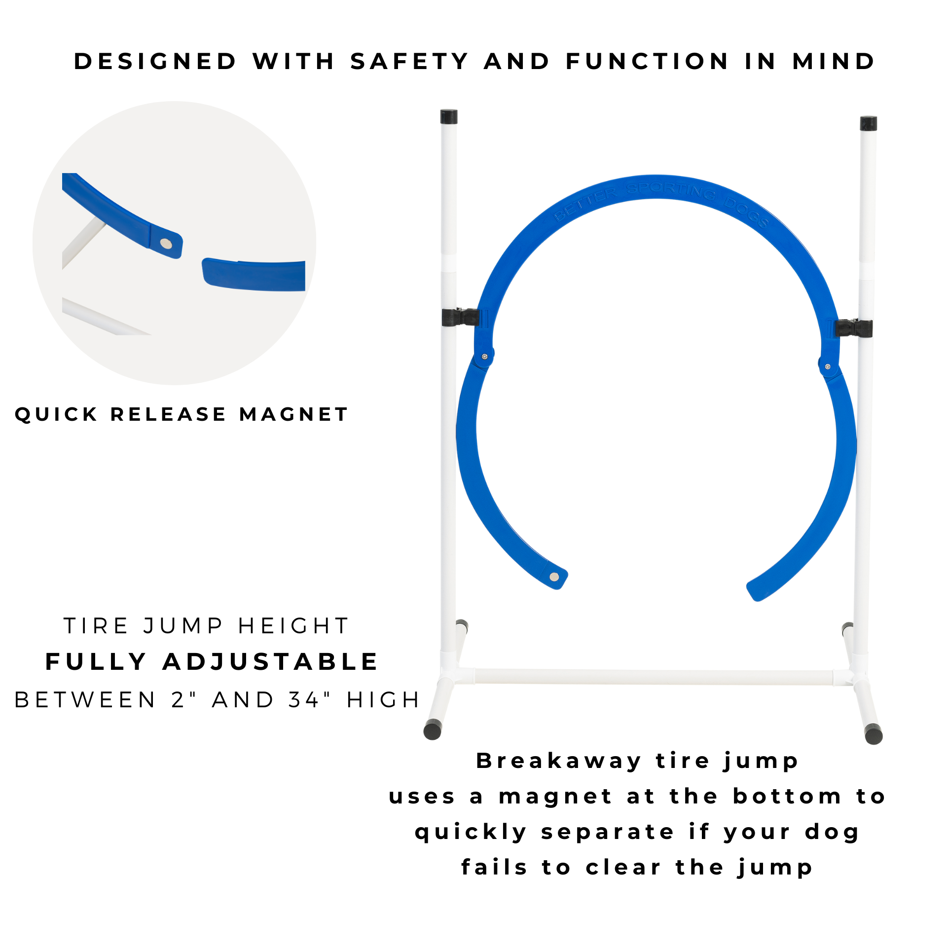 Adjustable Agility Jumps (Bar + Tire Jumps)