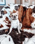 PupProtector™ Waterproof Throw Blanket - Brown Faux Cowhide