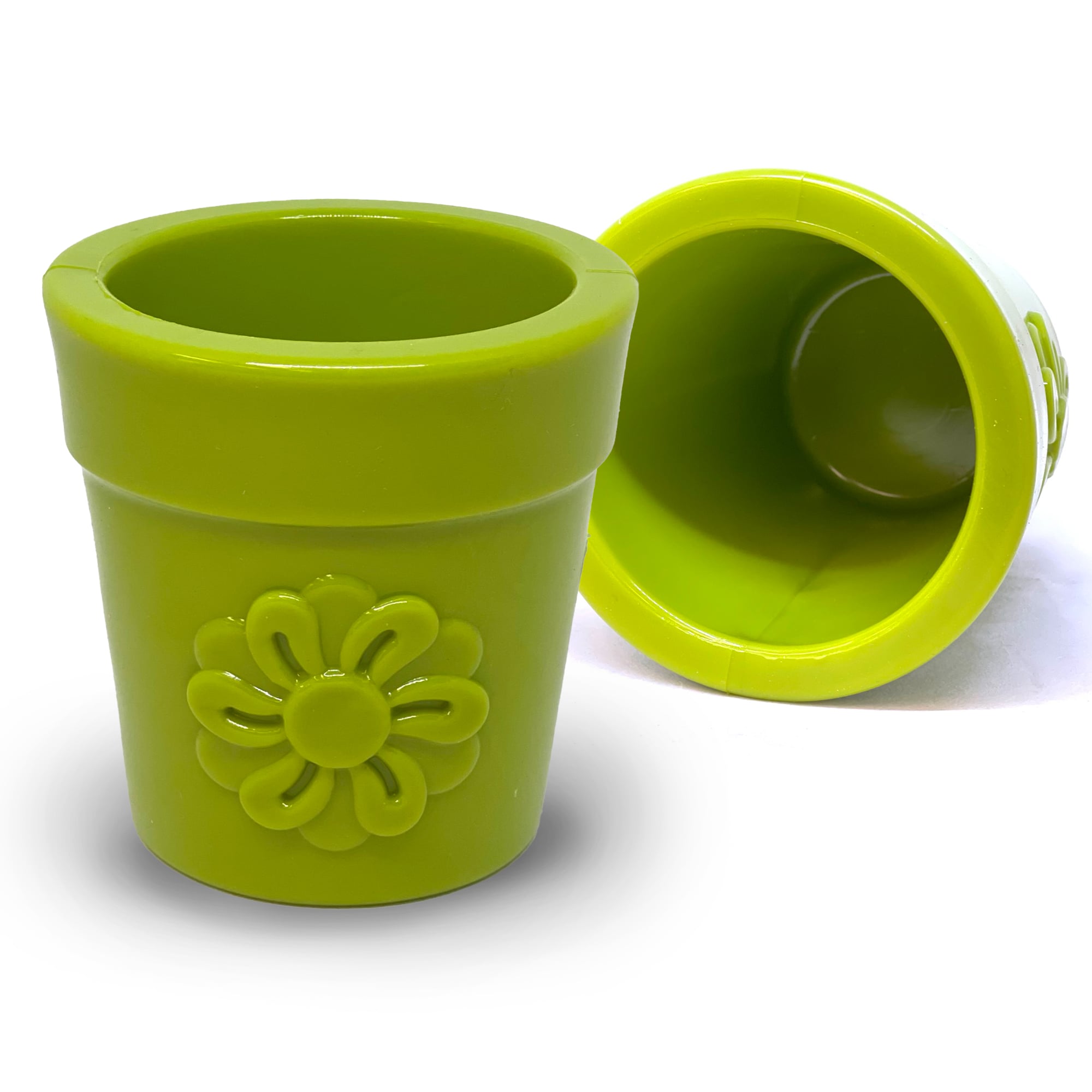 Large Flower Pot Durable PUP-X Rubber eCup Treat Dispenser &amp; Enrichment Toy