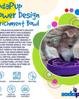 Flower eBowl Slow Feeder Dog Bowl - Prevents Bloat | USA Made