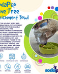 Pine Tree Christmas eBowl Deep Slow Feeder Dog Bowl for Enrichment | USA Made
