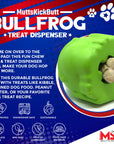 Bull Frog Durable Rubber Chew Toy & Treat Dispenser - Large