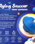 Flying Saucer Durable Rubber Chew Toy & Treat Dispenser