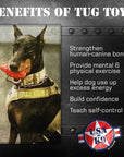 USA-K9 Grenade Shaped Rubber Dog Toy - Chew, Treat Dispenser & Tug Toy | USA
