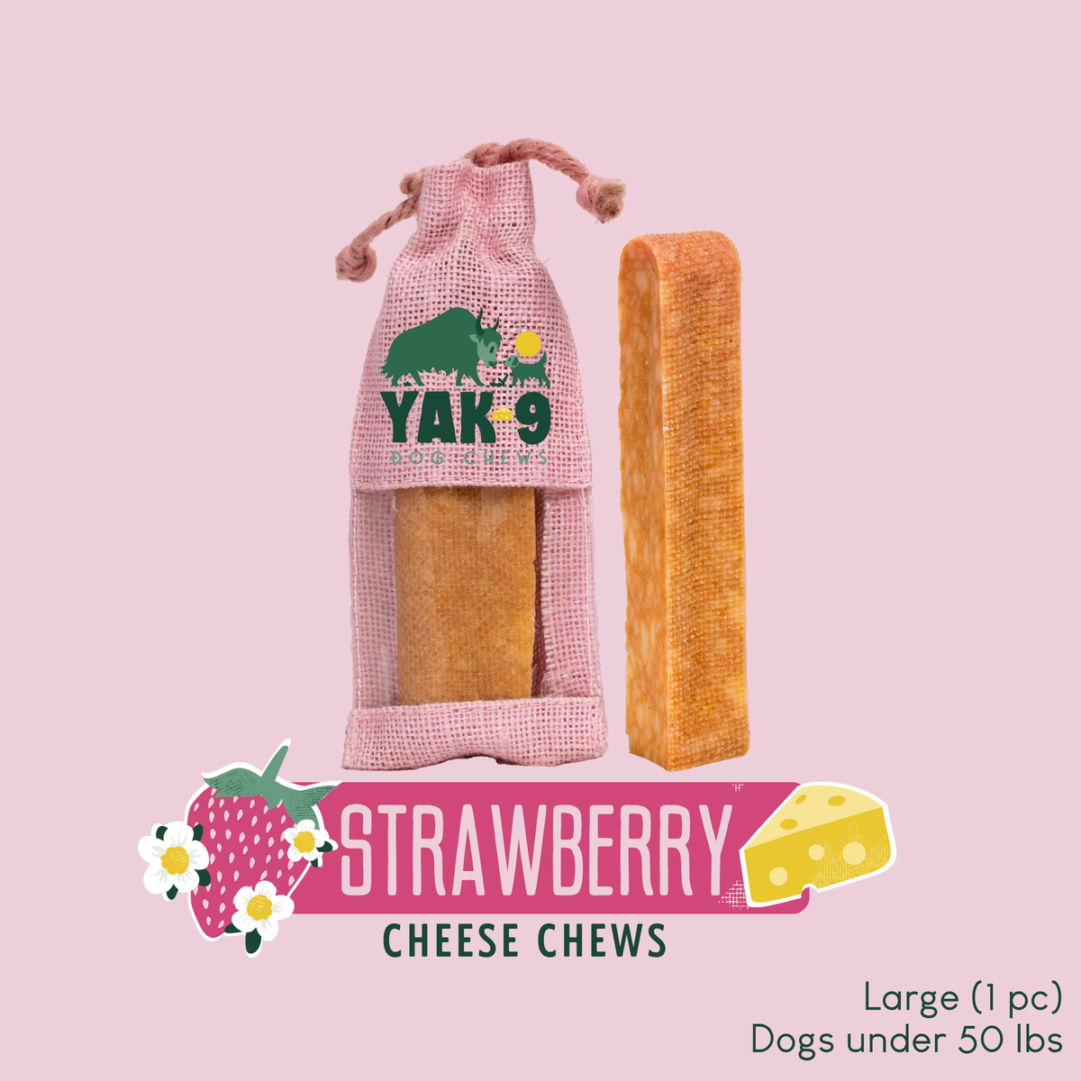 Strawberry Cheese Chews for Dogs