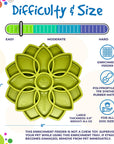 Mandala eTray Shallow Slow Feeder Dog Bowl for Enrichment | USA Made