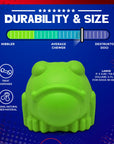 Bull Frog Durable Rubber Chew Toy & Treat Dispenser - Large