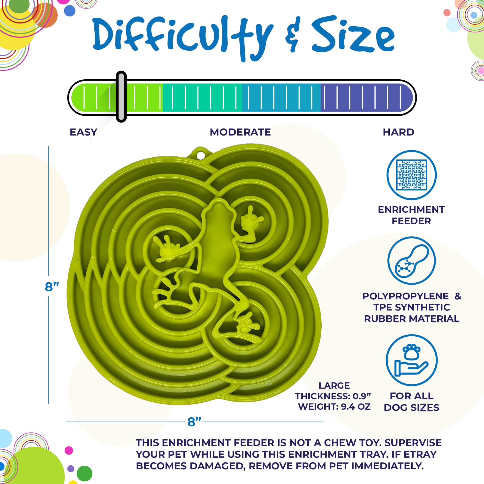 Water Frog Design eTray Enrichment Tray for Dogs