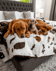 PupProtector™ Waterproof Throw Blanket - Brown Faux Cowhide