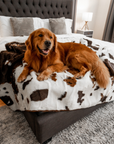PupProtector™ Waterproof Throw Blanket - Brown Faux Cowhide