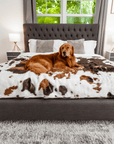PupProtector™ Waterproof Throw Blanket - Brown Faux Cowhide