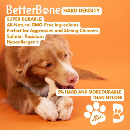 BetterBone Hard Density- Tough, SUPER Durable All-Natural, Dog Chews - For Aggressive Chewers.