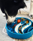 Wave Design eBowl Enrichment Slow Feeder Bowl for Dogs