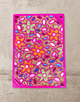 Flower Power emat - Enrichment Lick Mat for Dogs and Cats | Flower Design | USA Made