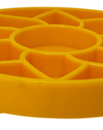 Sunflower Softie eTray Slow Feeder Dog Bowl | Soft Shallow Lick Mat | Yellow & Purple | USA Made