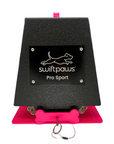 Black and pink dog toy with 'swiftpaws' branding on a white background