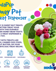 Honey Pot Dog eCup Treat Dispenser | Durable PUP-X Rubber Enrichment Toy | USA Made - Limited Edition Apple Green