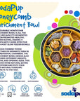 Honeycomb Design eBowl Enrichment Slow Feeder Bowl for Dogs