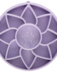 Sunflower Softie eTray Slow Feeder Dog Bowl | Soft Shallow Lick Mat | Yellow & Purple | USA Made