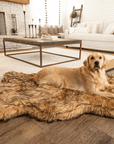PupRug by Paw.com® Faux Fur Orthopedic Dog Bed - Curve Sable Tan